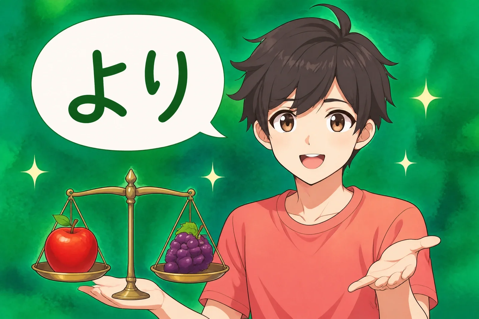 La comparaison en japonais avec より (yori)