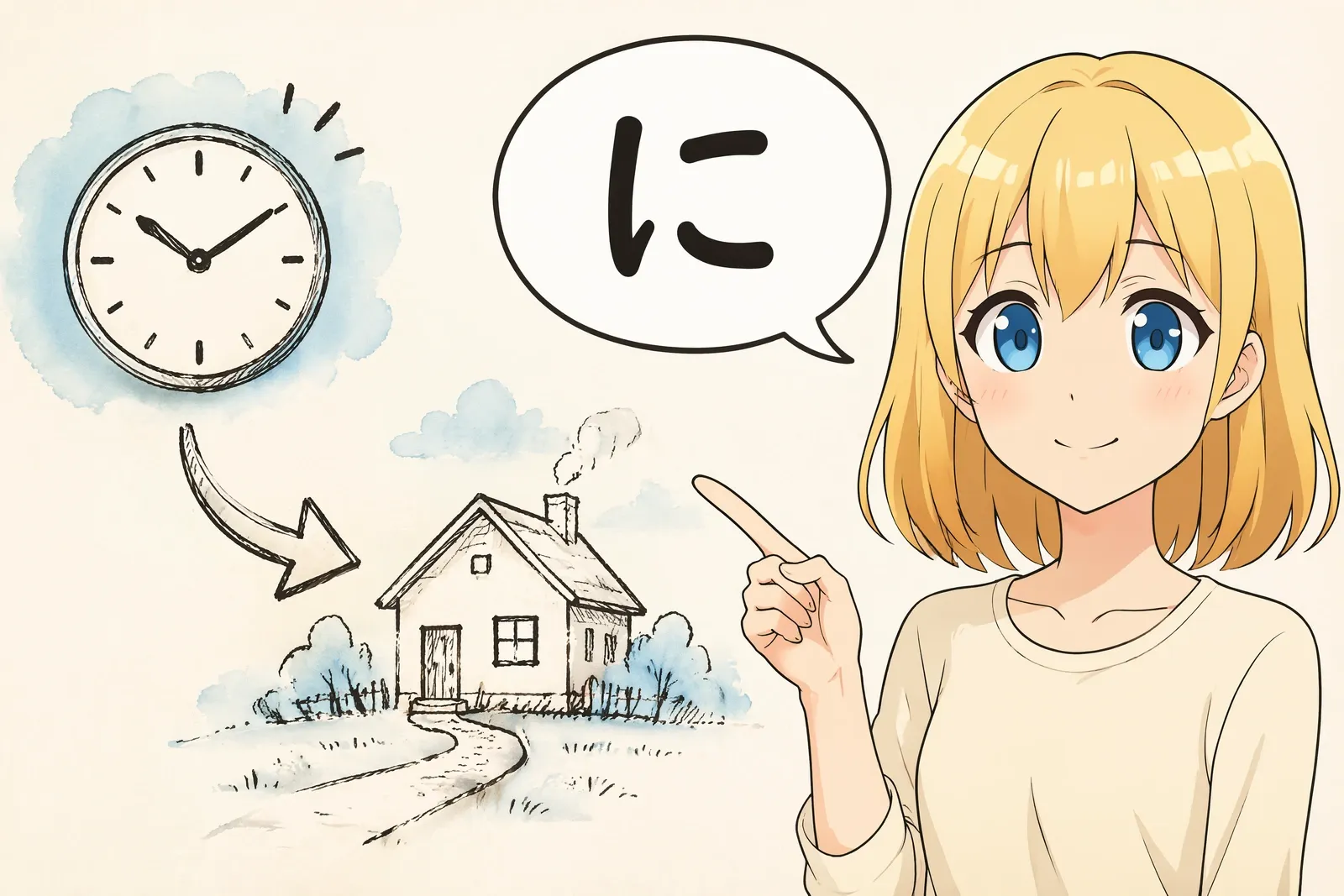 La particule ni に en japonais